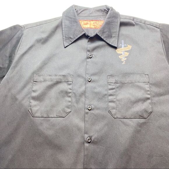 Orange County Chopper Black Short Sleeve Button Down Shirt Size Large - Picture 5 of 10